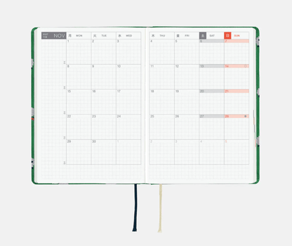 Hightide USA Planners PREORDER - Hobonichi Techo 2027 HON A6 Bow & Tie: Sheep Sheep Sheep