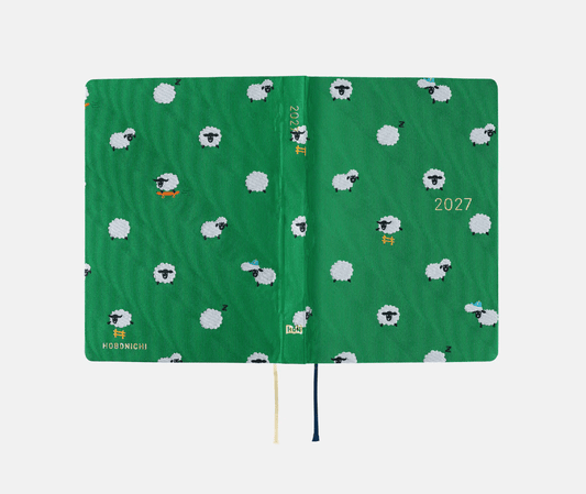 Hightide USA Planners PREORDER - Hobonichi Techo 2027 HON A6 Bow & Tie: Sheep Sheep Sheep