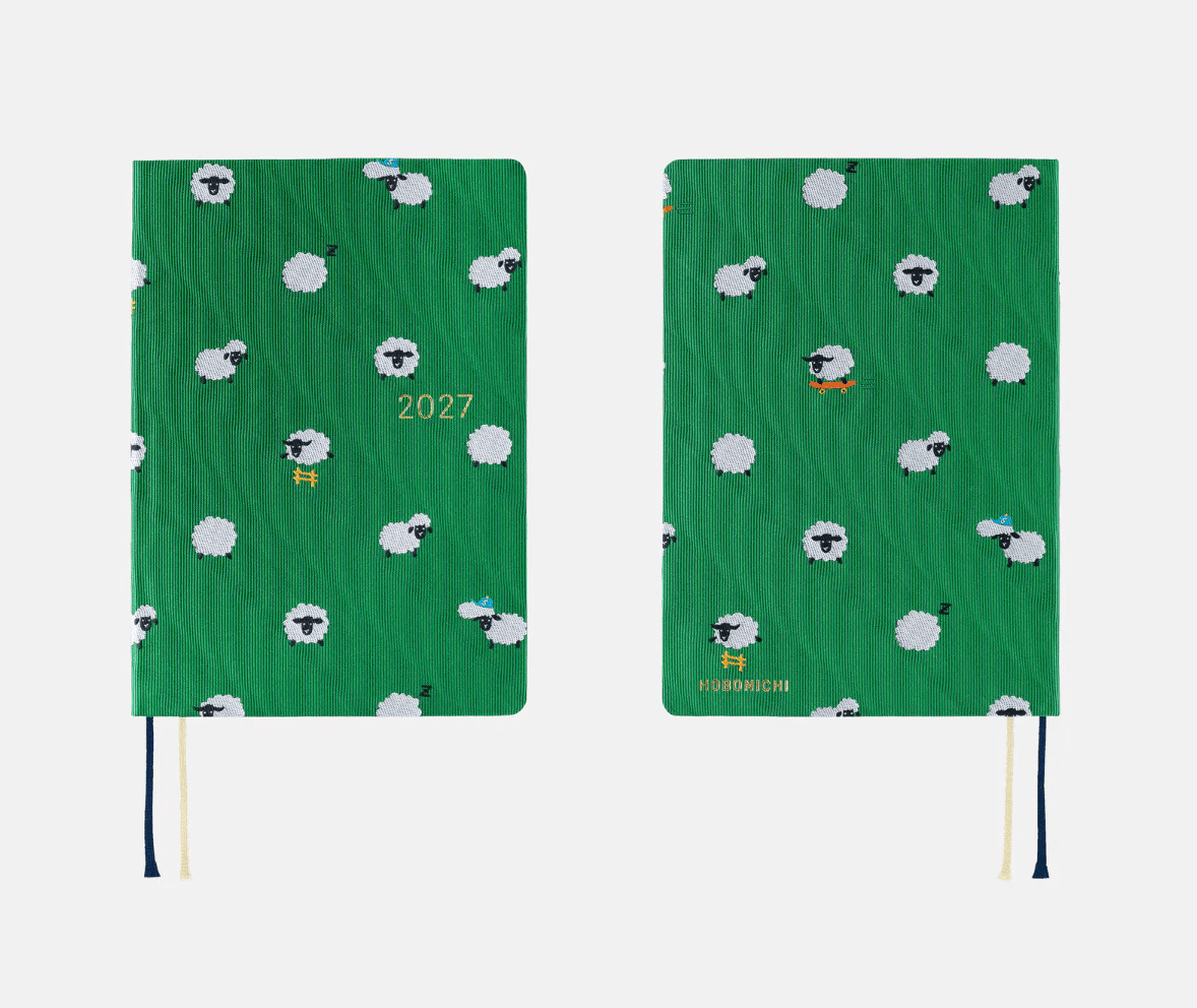 Hightide USA Planners PREORDER - Hobonichi Techo 2027 HON A6 Bow & Tie: Sheep Sheep Sheep