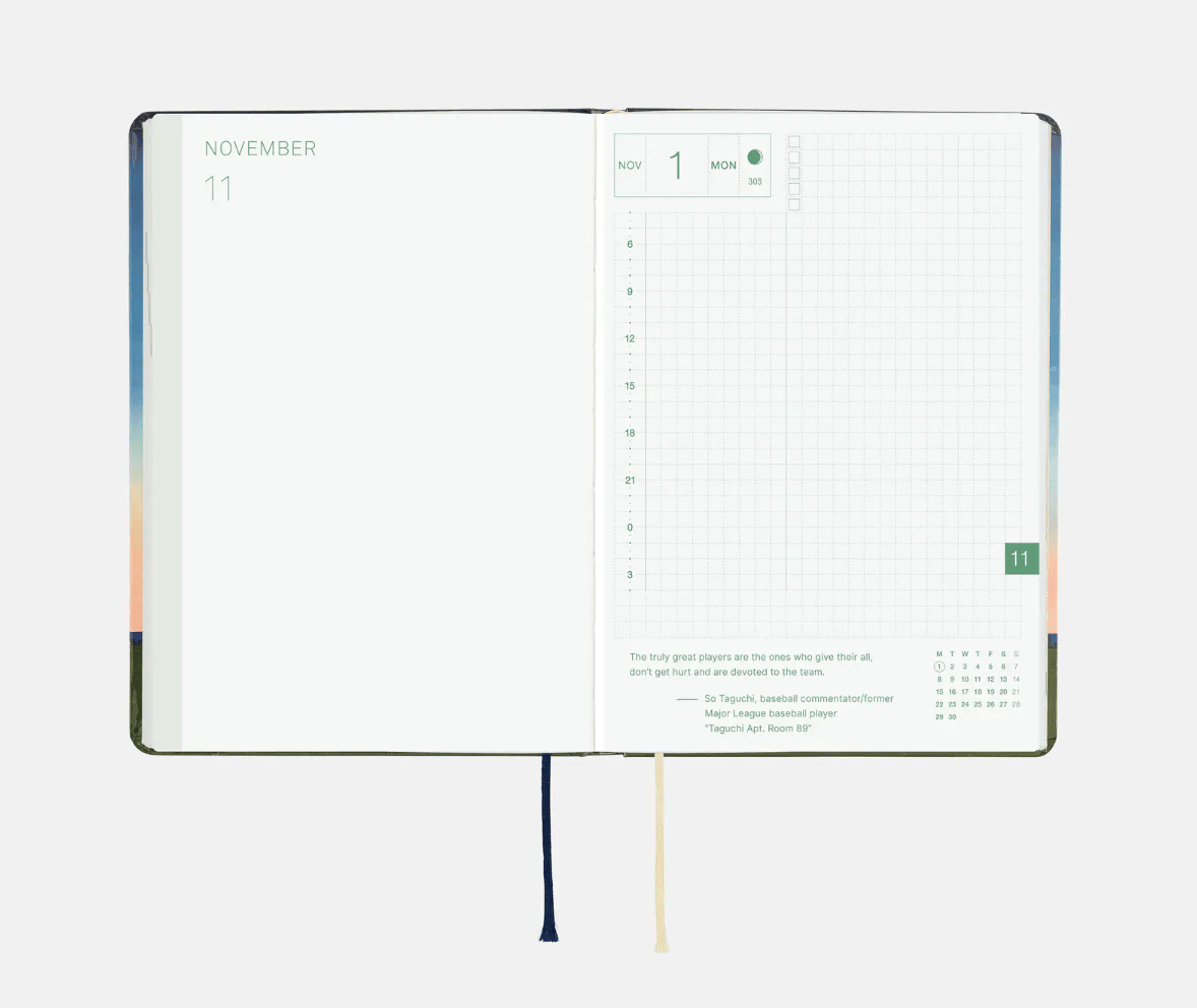 Hightide USA Planners PREORDER - Hobonichi Techo 2027 HON A6 Hiroko Kubota: String Telephone Until the Moon is Full