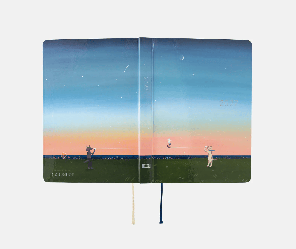 Hightide USA Planners PREORDER - Hobonichi Techo 2027 HON A6 Hiroko Kubota: String Telephone Until the Moon is Full