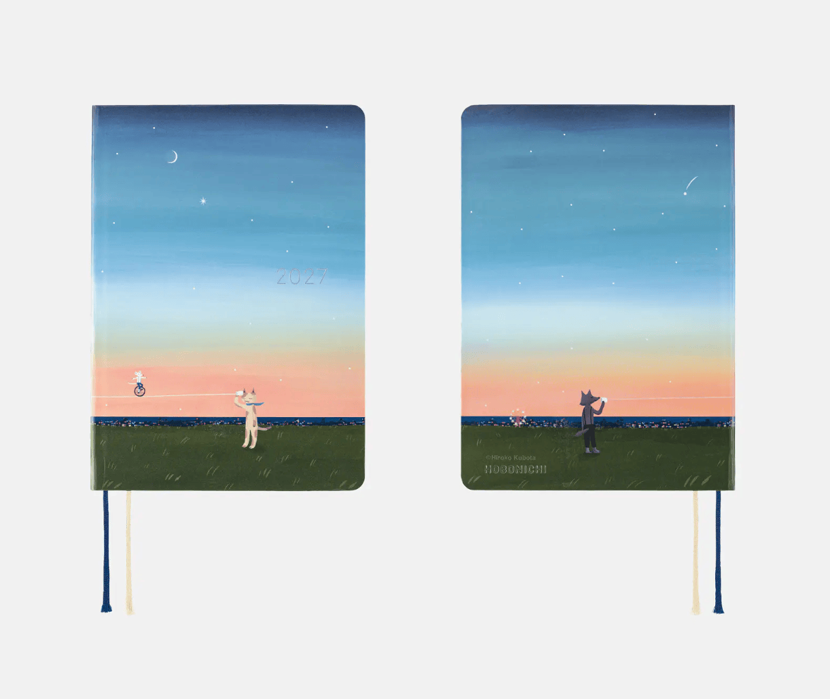 Hightide USA Planners PREORDER - Hobonichi Techo 2027 HON A6 Hiroko Kubota: String Telephone Until the Moon is Full