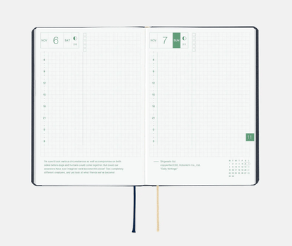 Hightide USA Planners PREORDER - Hobonichi Techo 2027 HON A6 Slash: Navy