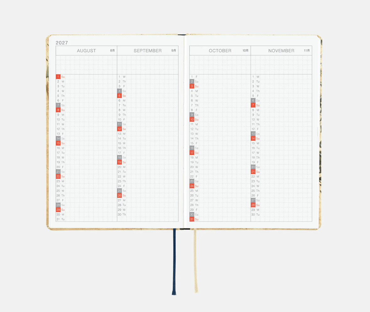Hightide USA Planners PREORDER - Hobonichi Techo 2027 HON A6 The V&A Series: Vine