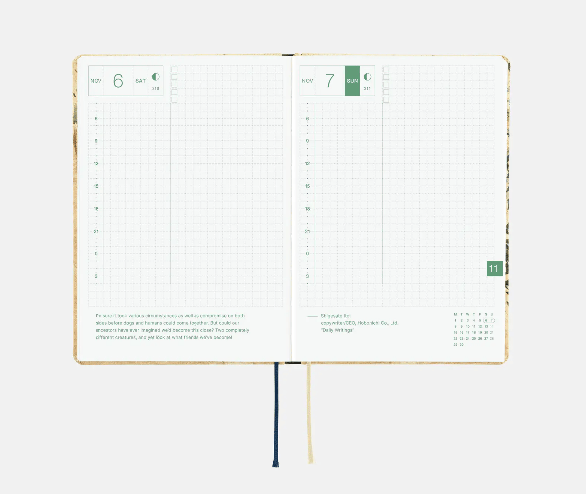 Hightide USA Planners PREORDER - Hobonichi Techo 2027 HON A6 The V&A Series: Vine