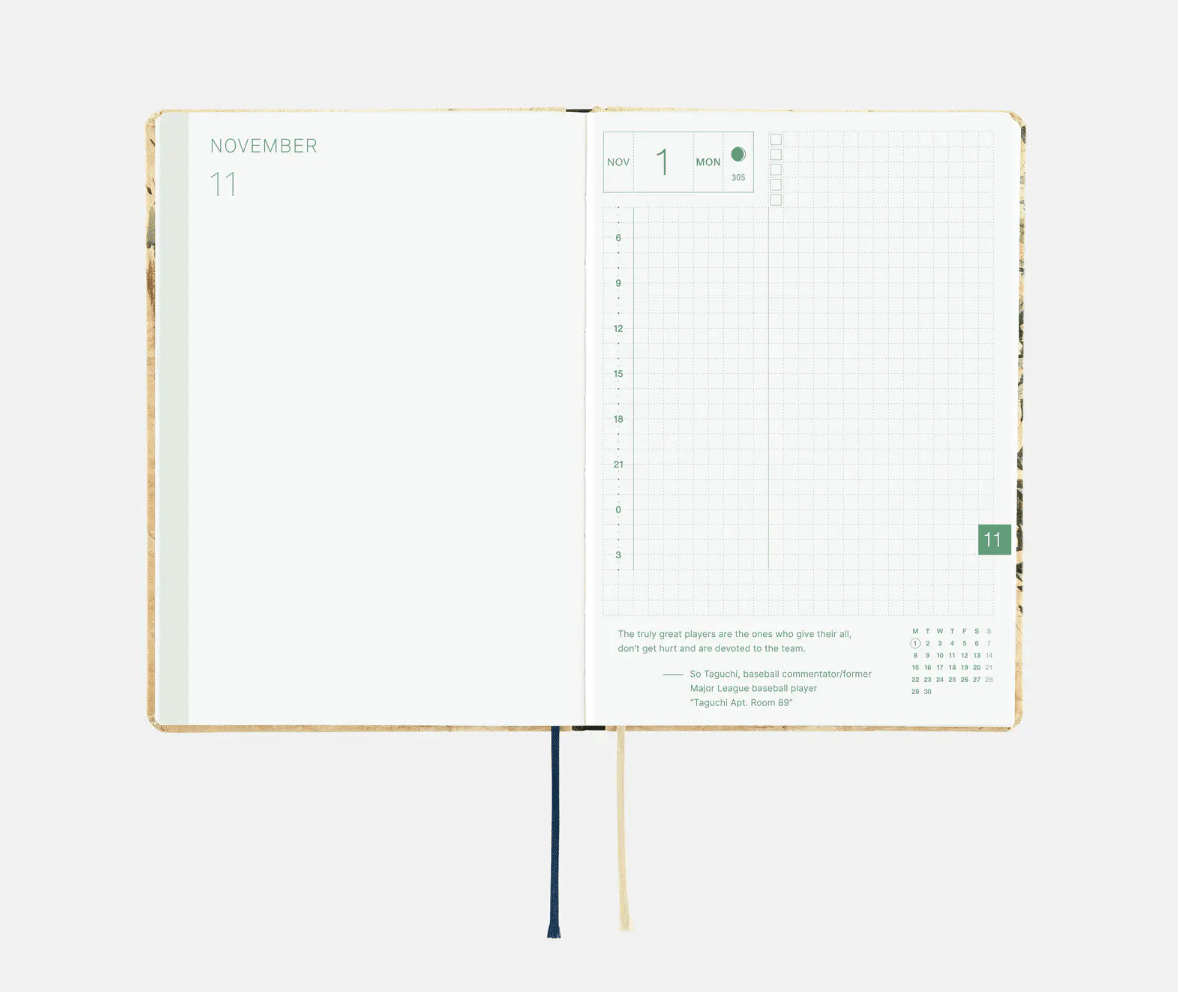 Hightide USA Planners PREORDER - Hobonichi Techo 2027 HON A6 The V&A Series: Vine