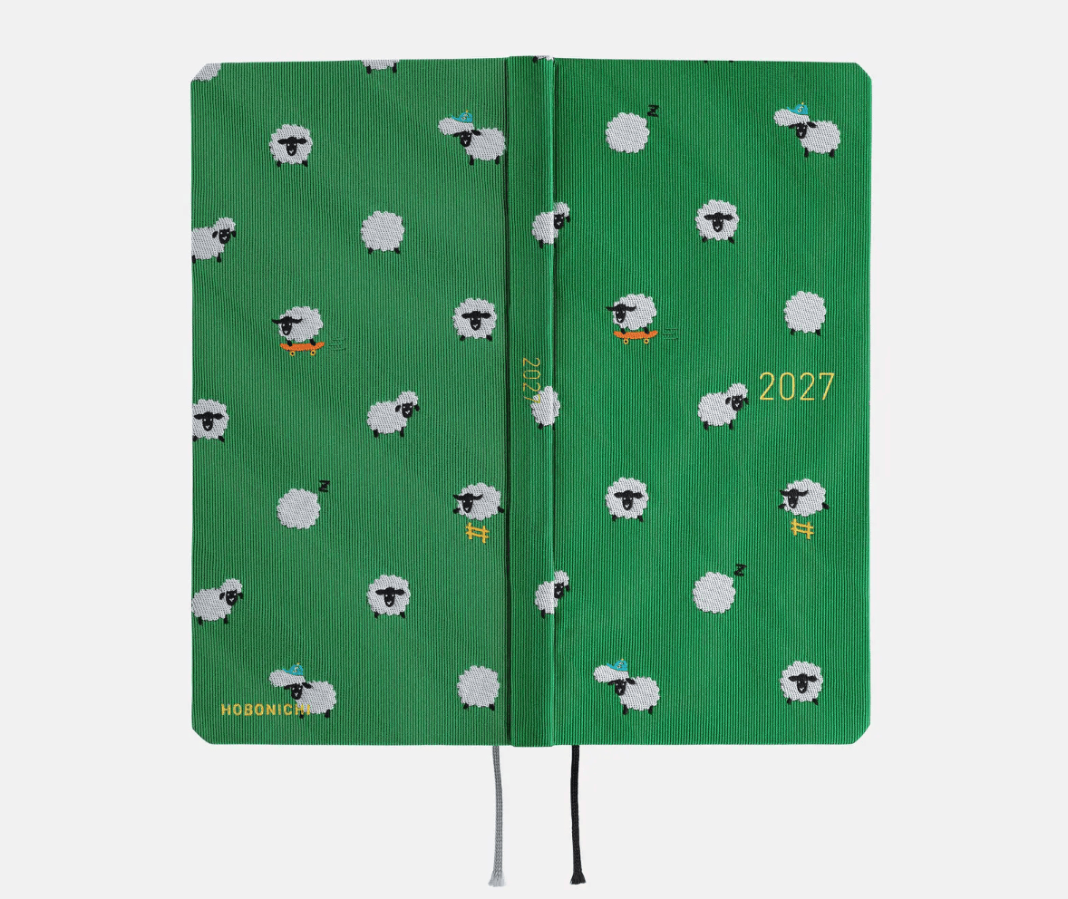 Hightide USA Planners PREORDER - Hobonichi Techo 2027 Weeks Bow & Tie: Sheep Sheep Sheep