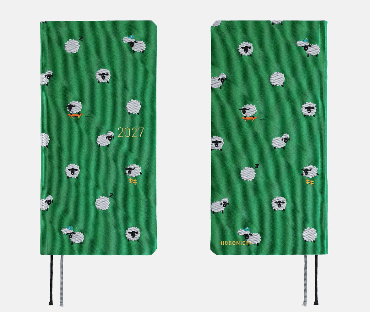 Hightide USA Planners PREORDER - Hobonichi Techo 2027 Weeks Bow & Tie: Sheep Sheep Sheep
