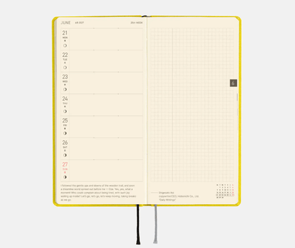 Hightide USA Planners PREORDER - Hobonichi Techo 2027 Weeks Colors: Canaria Yellow