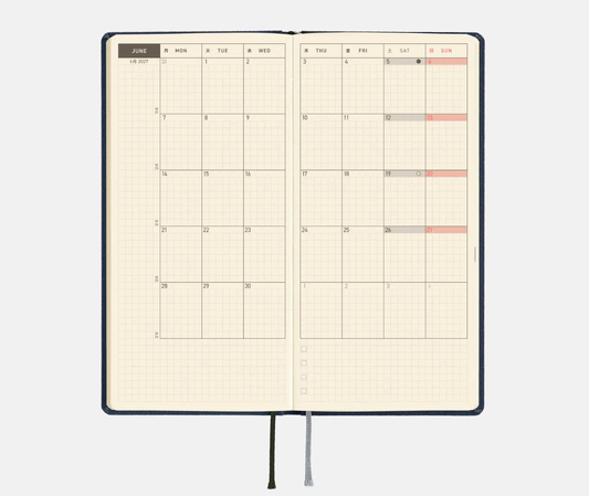 Hightide USA Planners PREORDER - Hobonichi Techo 2027 Weeks Colors: Midnight Blue