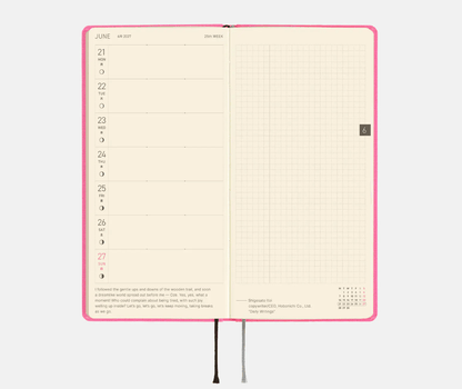 Hightide USA Planners PREORDER - Hobonichi Techo 2027 Weeks Colors: Pink Sapphire