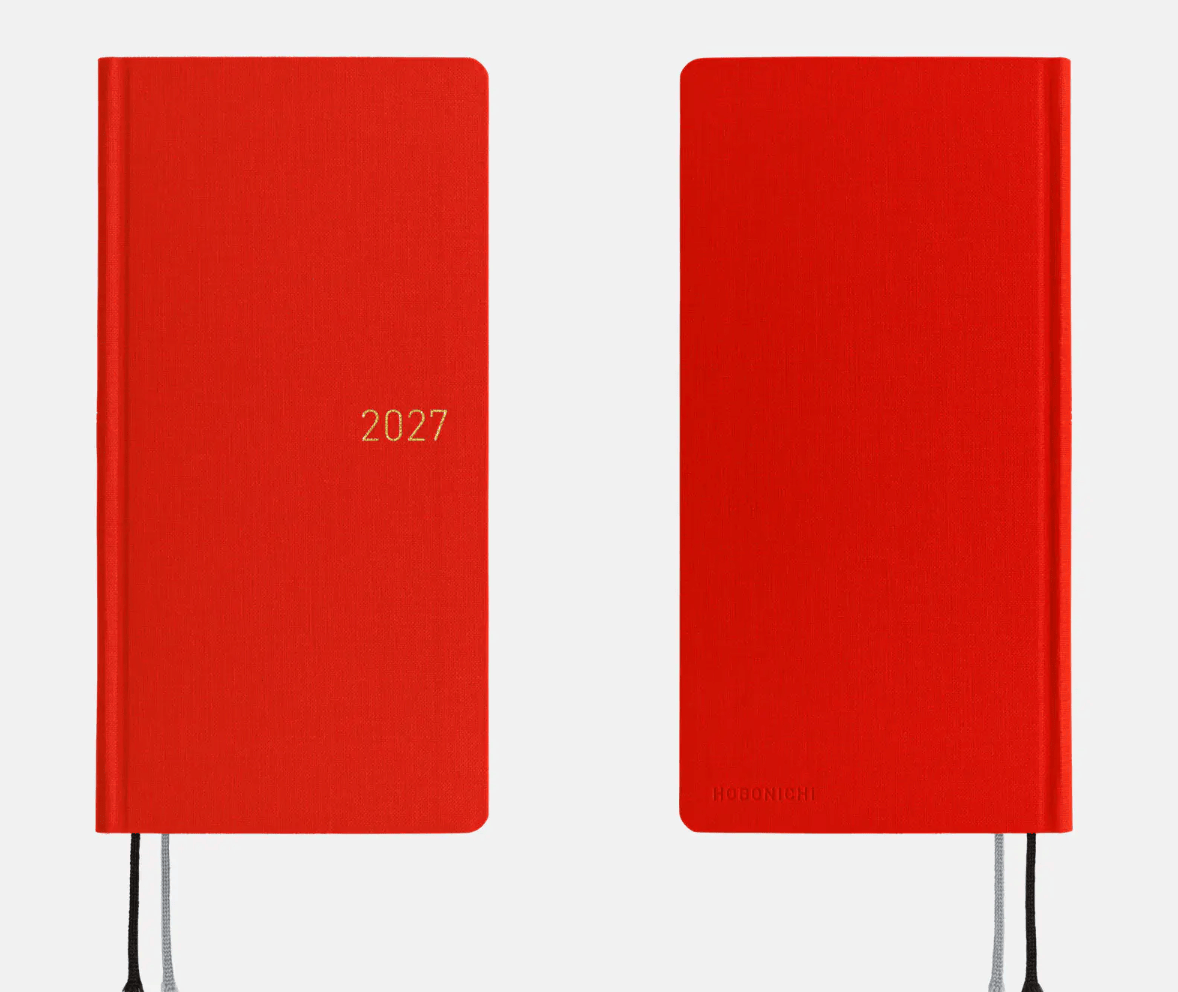 Hightide USA Planners PREORDER - Hobonichi Techo 2027 Weeks Colors: Poppy Red