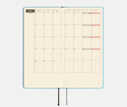Hightide USA Planners PREORDER - Hobonichi Techo 2027 Weeks Colors: Sea Glass