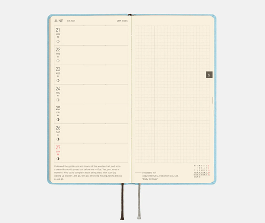 Hightide USA Planners PREORDER - Hobonichi Techo 2027 Weeks Colors: Sea Glass