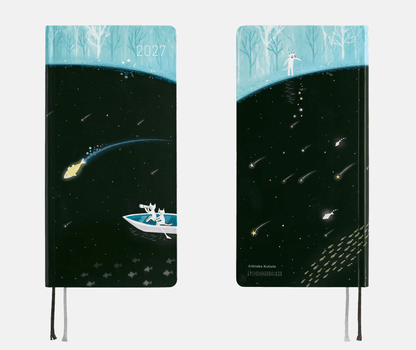 Hightide USA Planners PREORDER - Hobonichi Techo 2027 Weeks Hiroko Kubota: Meteor Shower in the Light Blue Forest