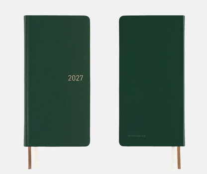 Hightide USA Planners PREORDER - Hobonichi Techo 2027 Weeks Leather: Forest Green