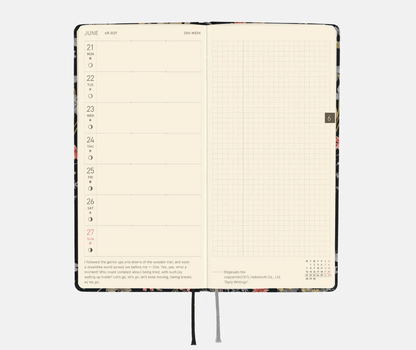 Hightide USA Planners PREORDER - Hobonichi Techo 2027 Weeks Liberty Fabrics: Floral Remedy