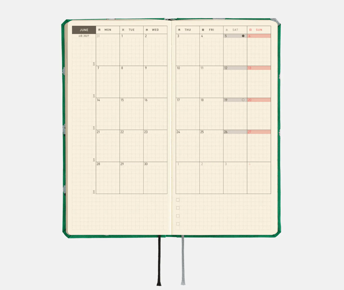 Hightide USA Planners PREORDER - Hobonichi Techo 2027 Weeks MEGA Bow & Tie: Sheep Sheep Sheep