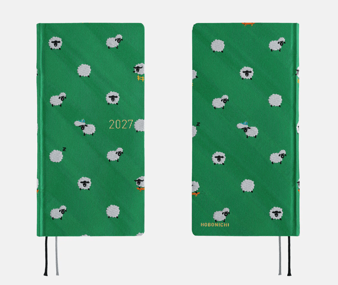 Hightide USA Planners PREORDER - Hobonichi Techo 2027 Weeks MEGA Bow & Tie: Sheep Sheep Sheep