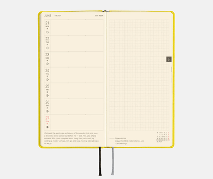 Hightide USA Planners PREORDER - Hobonichi Techo 2027 Weeks MEGA Colors: Canaria Yellow