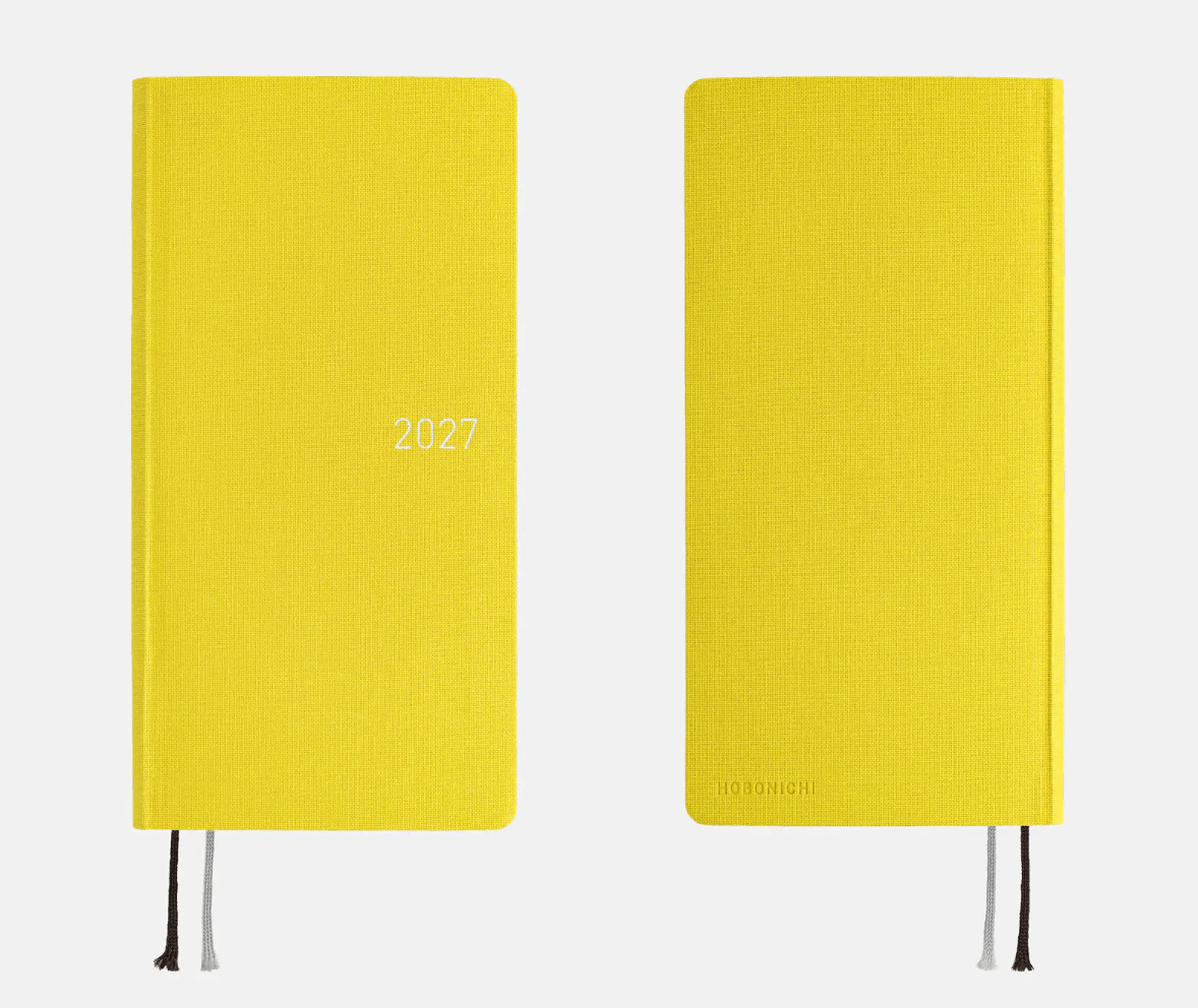 Hightide USA Planners PREORDER - Hobonichi Techo 2027 Weeks MEGA Colors: Canaria Yellow