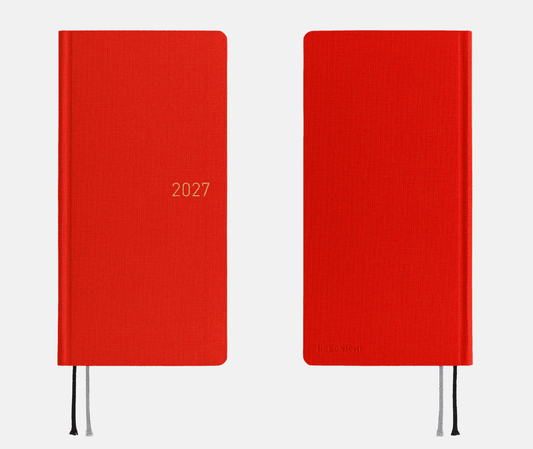 Hightide USA Planners PREORDER - Hobonichi Techo 2027 Weeks MEGA Colors: Poppy Red