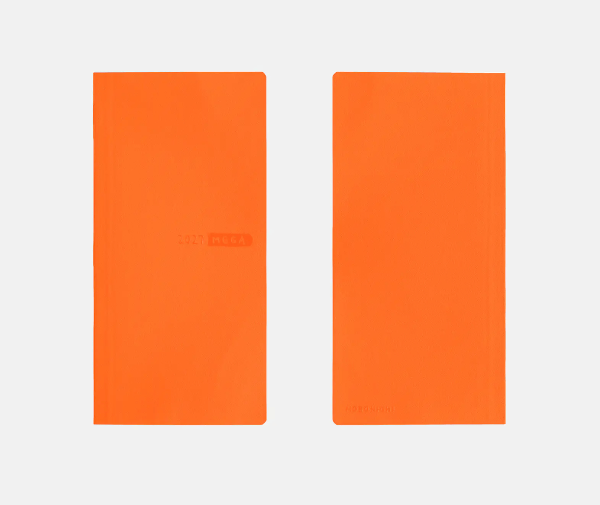 Hightide USA Planners PREORDER - Hobonichi Techo 2027 Weeks MEGA Sneaker: Mandarin Orange