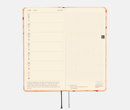 Hightide USA Planners PREORDER - Hobonichi Techo 2027 Weeks MOTHER: Mr. Saturn Pattern