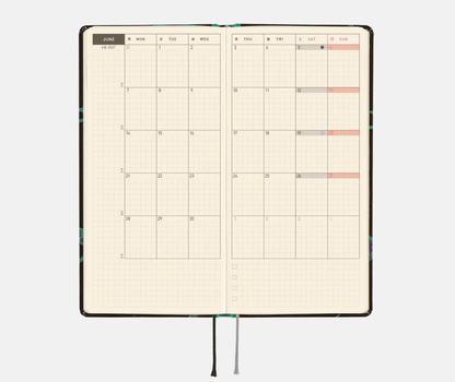 Hightide USA Planners PREORDER - Hobonichi Techo 2027 Weeks Natal Design: Lucky Swallow