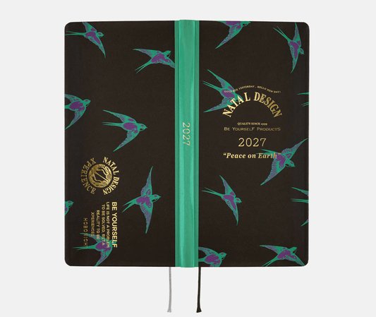 Hightide USA Planners PREORDER - Hobonichi Techo 2027 Weeks Natal Design: Lucky Swallow