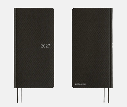 Hightide USA Planners PREORDER - Hobonichi Techo 2027 Weeks Paper Series: Black Argyle