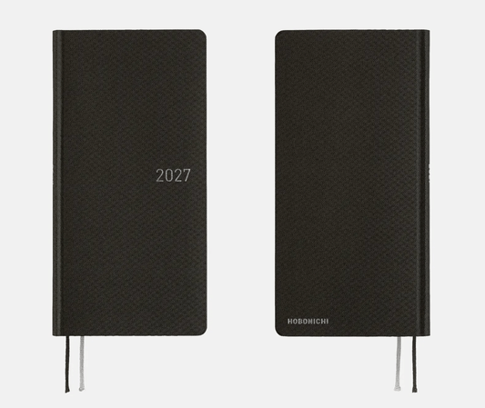 Hightide USA Planners PREORDER - Hobonichi Techo 2027 Weeks Paper Series: Black Argyle
