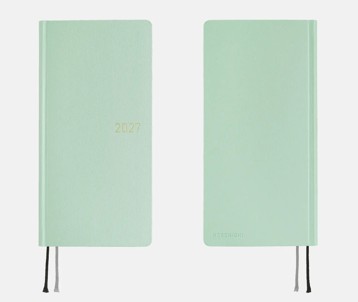 Hightide USA Planners PREORDER - Hobonichi Techo 2027 Weeks Paper Series: Frosty Jade