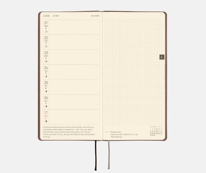 Hightide USA Planners PREORDER - Hobonichi Techo 2027 Weeks Smooth: Cafe au Lait