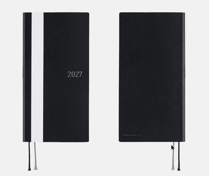 Hightide USA Planners PREORDER - Hobonichi Techo 2027 Weeks White Line: Black
