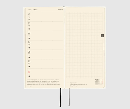 Hightide USA Planners PREORDER - Hobonichi Techo 2027 Weeks White Line: Ivory
