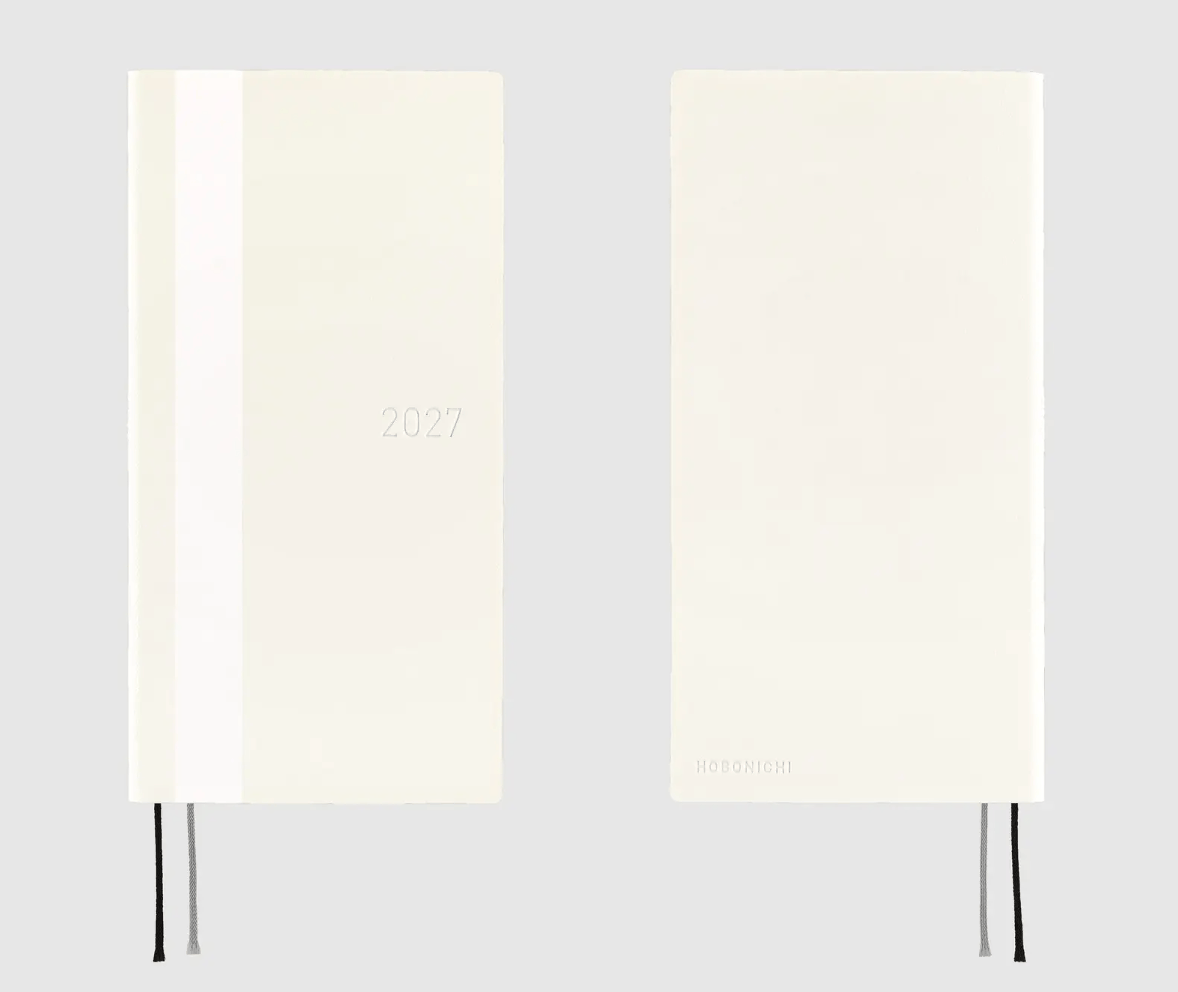 Hightide USA Planners PREORDER - Hobonichi Techo 2027 Weeks White Line: Ivory