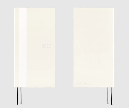 Hightide USA Planners PREORDER - Hobonichi Techo 2027 Weeks White Line: Ivory