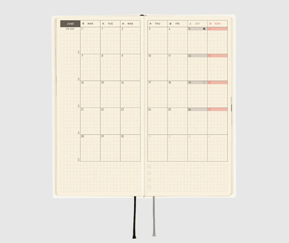 Hightide USA Planners PREORDER - Hobonichi Techo 2027 Weeks White Line: Ivory