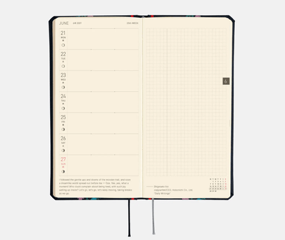 Hightide USA Planners PREORDER - Hobonichi Techo 2027 Weeks Yoshie Watanabe: Petit Bloom