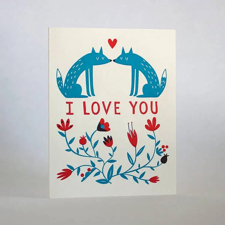 I Love You Foxes Card