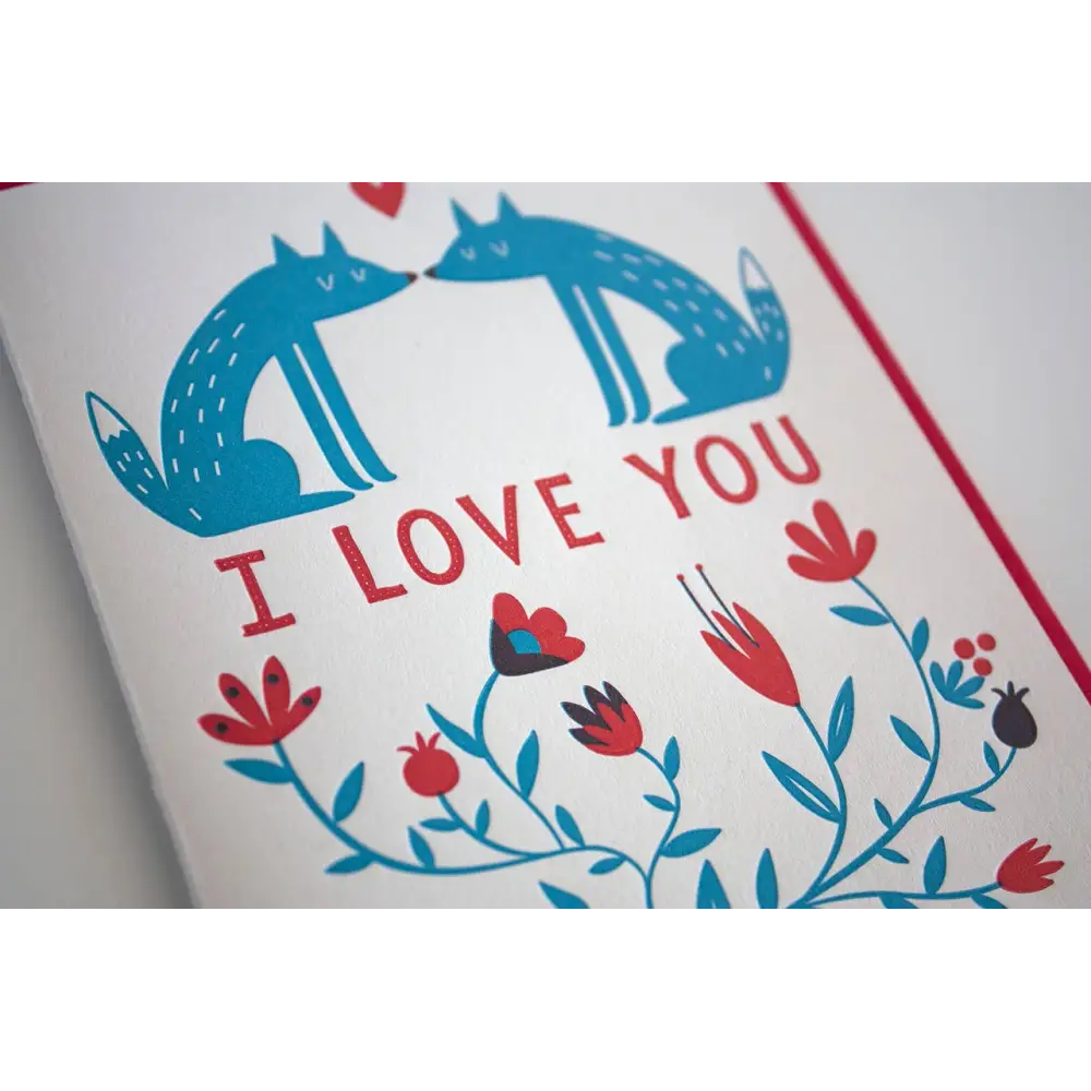 I Love You Foxes Card