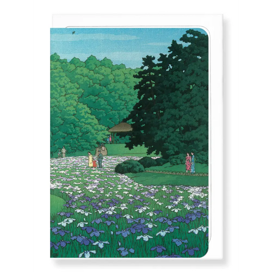 Ezen Trade IRIS GARDEN AT MEIJI SHRINE: Japanese Greeting Card