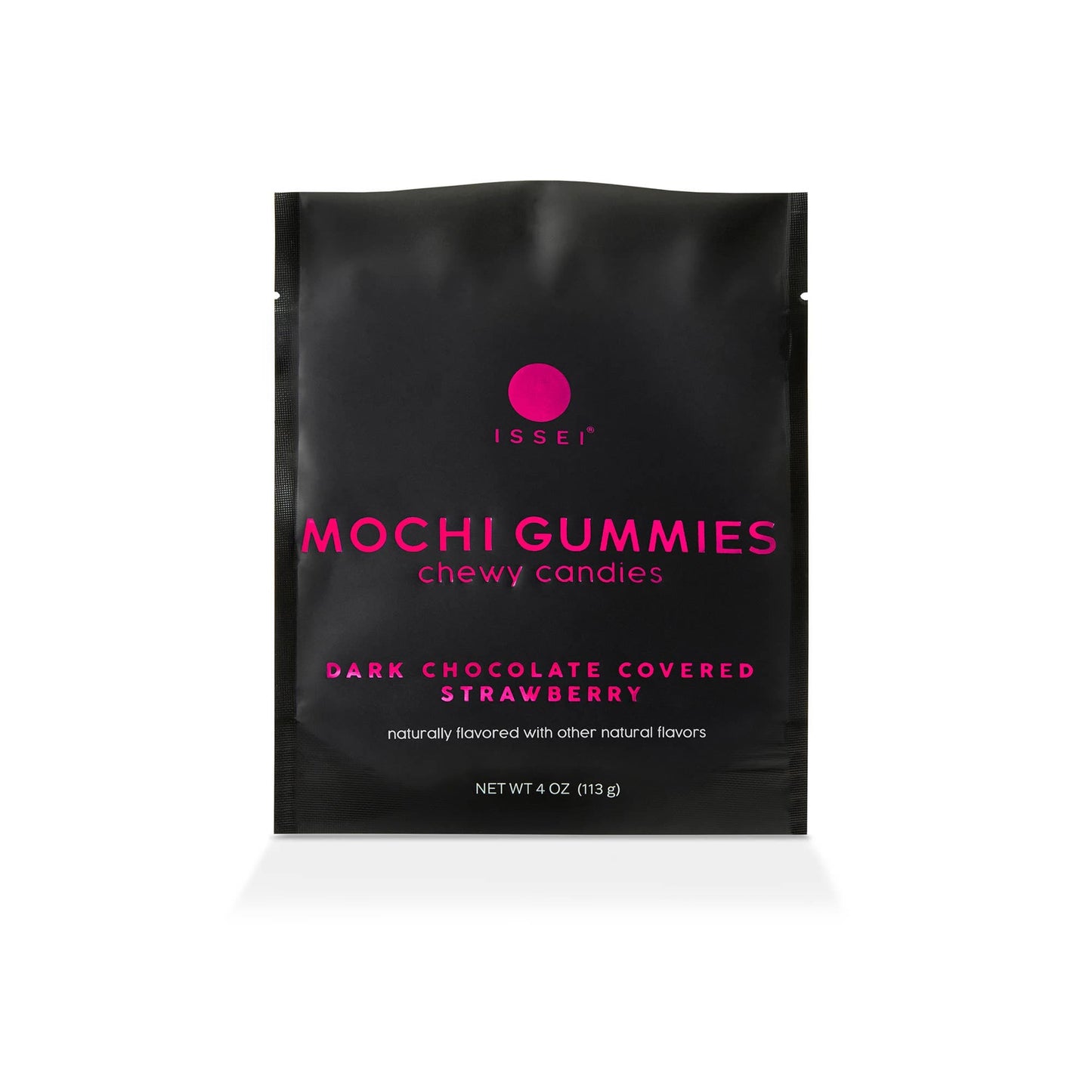Issei Mochi Gummies Dark Chocolate Covered Strawberry Mochi Gummies (4 oz)
