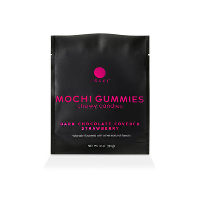 Issei Mochi Gummies Dark Chocolate Covered Strawberry Mochi Gummies (4 oz)