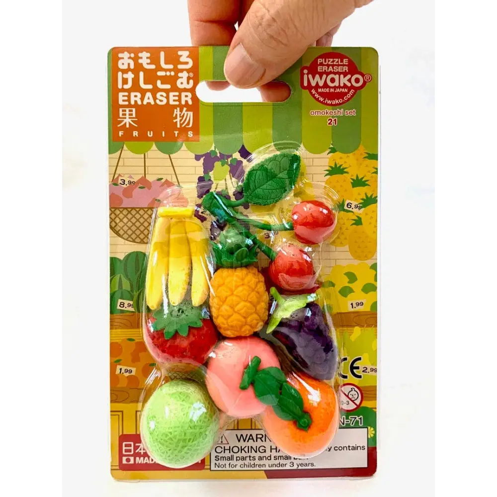 Iwako Fruit Eraser Card - erasers