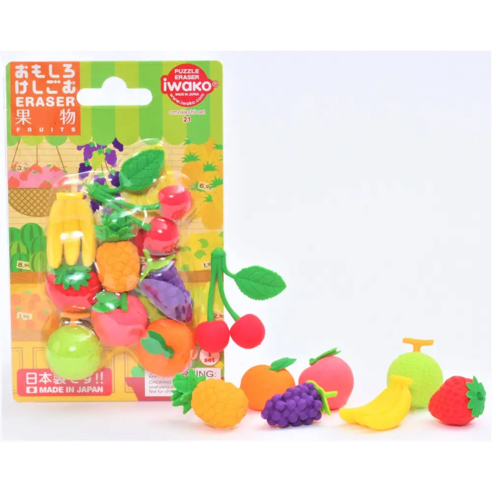 Iwako Fruit Eraser Card - erasers