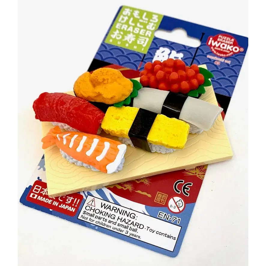 Iwako Sushi Eraser Card - erasers