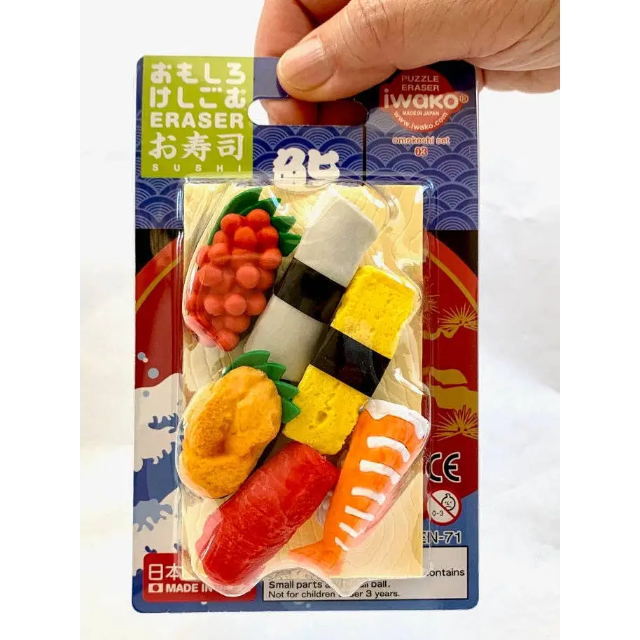 Iwako Sushi Eraser Card - erasers