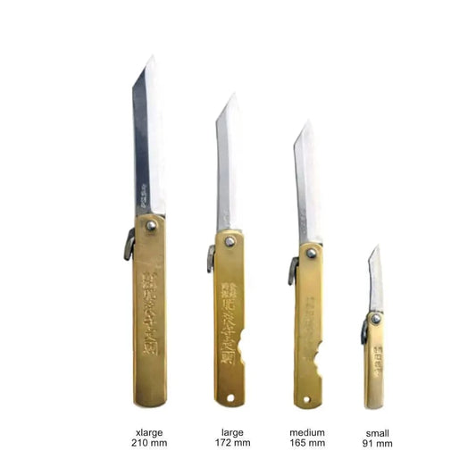 Japan Best tools Higonokami Folding Knife - Brass: Extra Small